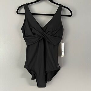 Calia Black One-Piece Swimsuit SZ 6 NWT‎